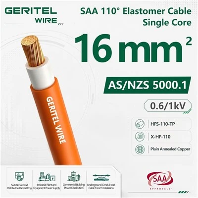 16 mm² SAA 110 graders elastomerkabel X-HF-110 0.6/1kV